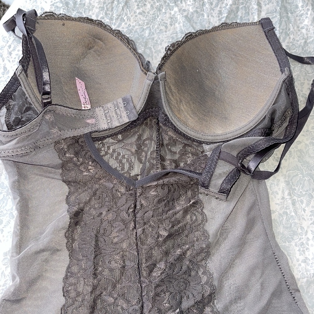 Native Intimates Gray Slip Push Up Bra - image 4